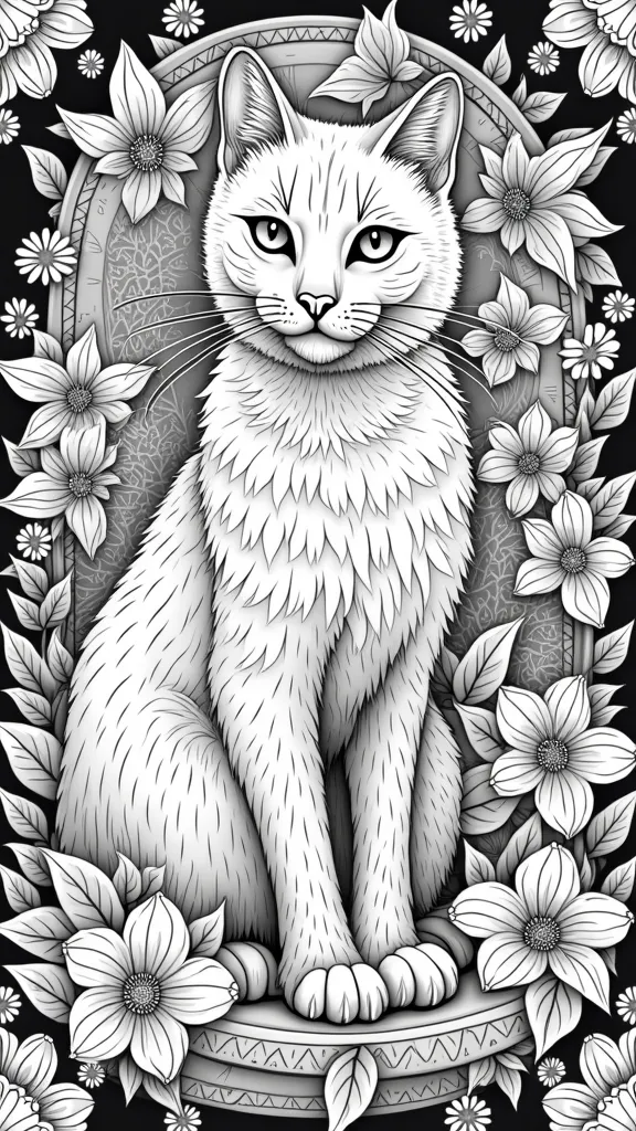 coloriages de chat imprimables pour adultes